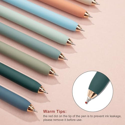 Gel Pens Black Ink Pens for Office 0.5mm Fine Point Pen Smooth Writing Retractable (10 Count)