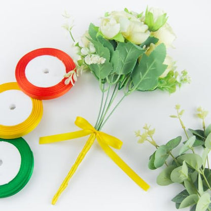 3 8 Inch 25 Yards Satin Ribbon White