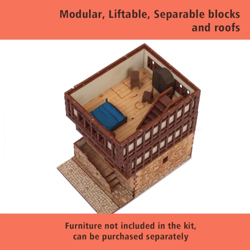 Brick Rowhouse DIY Wooden Building Kit for Teens and Adults