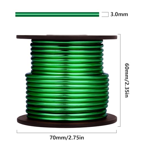 32.8FT 8 Gauge Bendable Green Aluminum Craft Wire for Jewelry Making Craft (32.8 Foot)