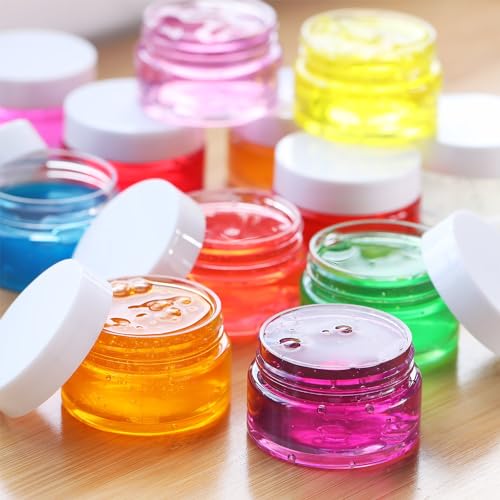 36 Pieces 4 oz Plastic Jars with Lids Wide Mouth Airtight Reusable Container Acrylic Cosmetic Small Jars for Lotions Ointments Travel Toiletries Creams Make up Storage (36 Count)