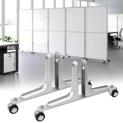 2PCS Room Divider Stabilizer Feet with Stainless Steel Wheels (4 Count)