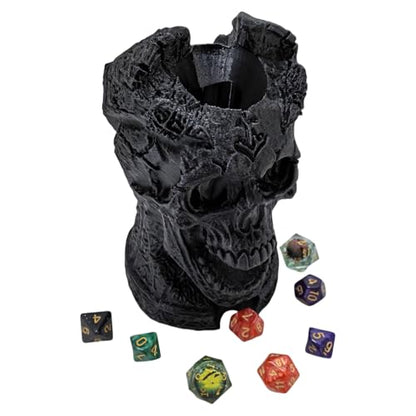 Dark Skull Dice Tower Dungeons and Dragons RPG abletop Roleplaying Game Jail D&D (7 Count)