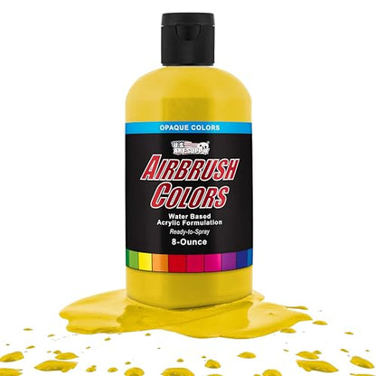 Opaque Bright Yellow Acrylic Airbrush Paint (8 Ounce)