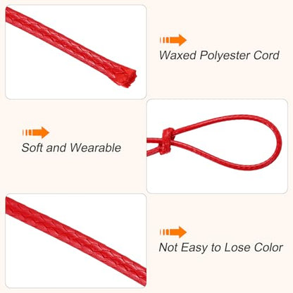 Waxed Cord 1.5mm Waxed Thread 87 Yard Wax String Leather Cord for Bracelet Making