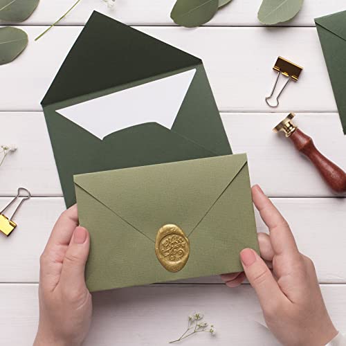 500 Pcs Octagon Sealing Wax Beads Bronze Wax Seal Beads with 4 Pcs Tea Candles and 1 Pcs Wax Melting Spoon for Crafts Letter Wine Greeting Cards Sealing (7.7603 Ounce)