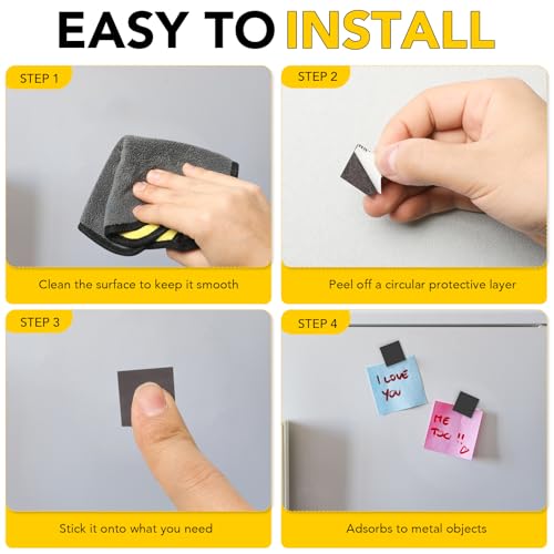 Magnets with Adhesive Backing 300Pcs Squares 0.8 x 0.04inch