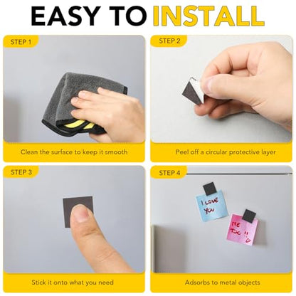 Magnets with Adhesive Backing 300Pcs Squares 0.8 x 0.04inch