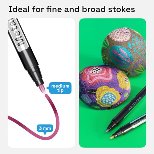 Metallic Acrylic Paint Markers (12 Count)