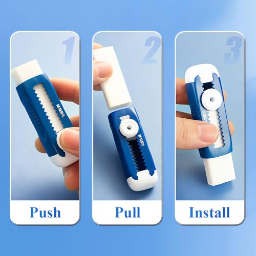 4 Pack Erasers Sliding Retractable Eraser (4 Count)