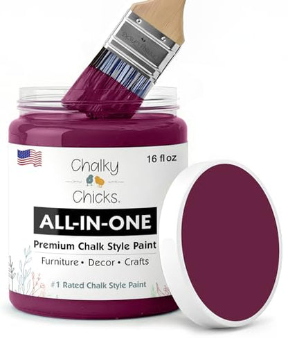 Logan Berry 16 Fl Oz Chalk Paint for Furniture All in One