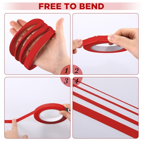4 Pack Red Pinstripe Tape Painters 1 (4 Count)