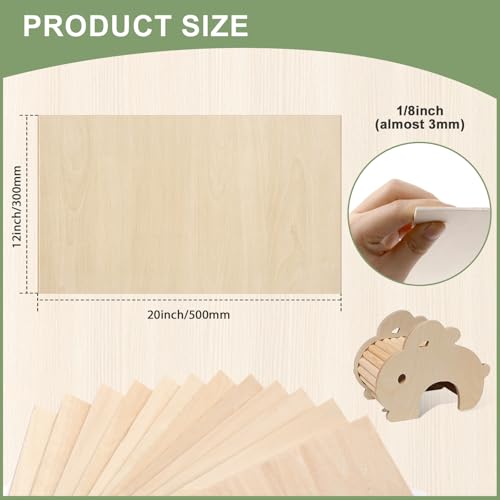 10 Pack Basswood Sheets 1 (10 Count)