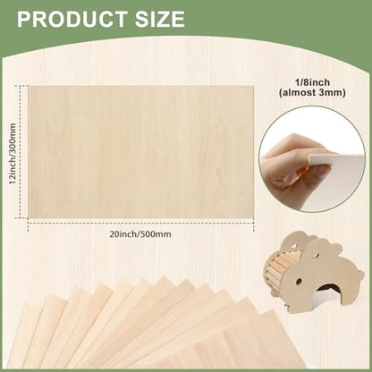 10 Pack Basswood Sheets 1 (10 Count)
