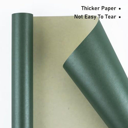 Dark Green Matte Wrapping Paper (3 Count)