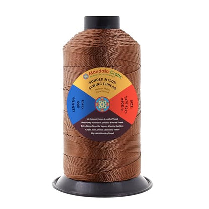 Size 277 840D T270 Brown Bonded Nylon Thread 800 YDs