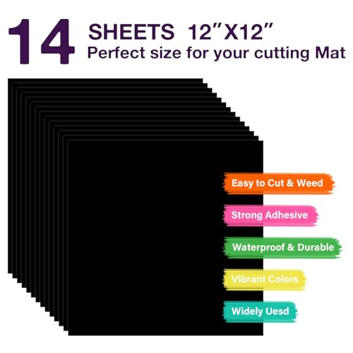 Matte Black Permanent Vinyl (14 Count)
