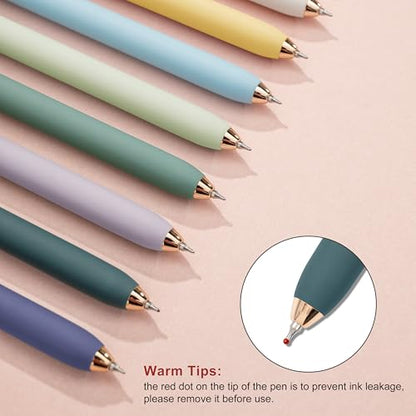 Gel Pens Black Ink Pens for Office 0.5mm Fine Point Pen Smooth Writing Retractable (10 Count)