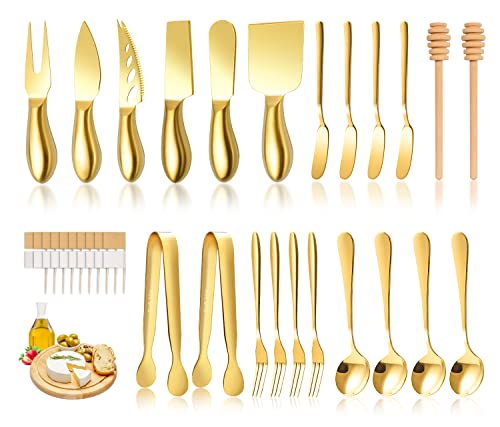 Gold Cheese Knife Set For Charcuterie Board Accessories