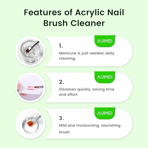 Nail Brush Cleaner 120ml Acrylic Nail Brush Cleaner kit for Efficient Nail Art Brush Cleaning Quick Gel Removal Suitable for Professional and Home (2 Fl Oz)