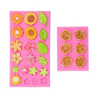 Flower Silicone Veiner Mold Set