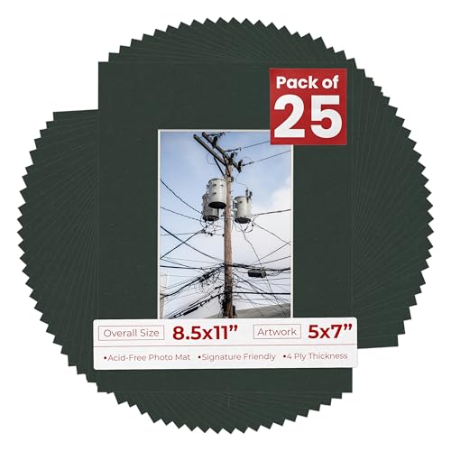 5x7 Mat for 8.5x11 Frame (25 Count)