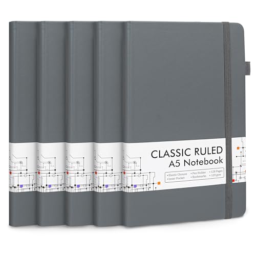 5 Pack Journal Notebook Bulk for School (5 Count)