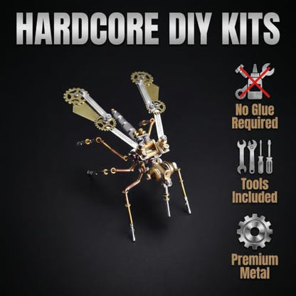 3D Metal Puzzle Model Mechanical Kits Steampunk Mosquito 140+ Components 2