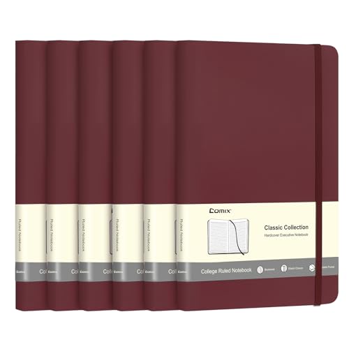 6 Pack Lined Journal Notebooks for Work