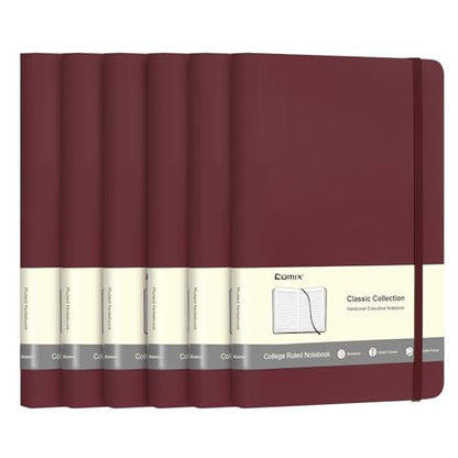 6 Pack Lined Journal Notebooks for Work