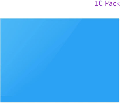 DMiotech 10Pcs Correction Gel Light Filter Overlay Transparent Plastic PVC Sheets Blue for Photo，Film,Video