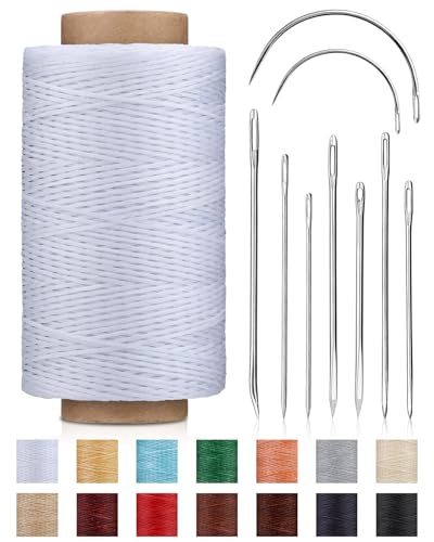218 Yards Upholstery Thread Heavy Duty Waxed Leather Thread Sewing Kit (10 Count)