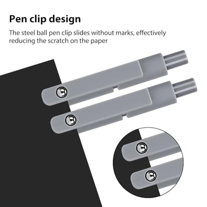 Gel Pens 6 Pcs 0.5mm Retractable Quick Dry Black Ink Pens (6 Count)