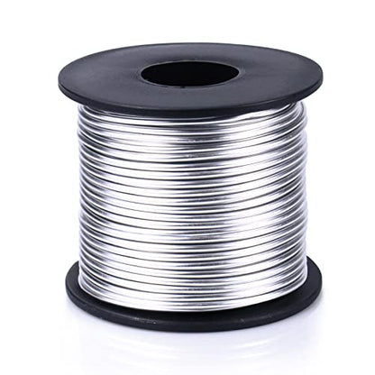 95FT 14 Gauge Bendable Silver Aluminum Craft Wire for Jewelry Making Craft (95 Foot)
