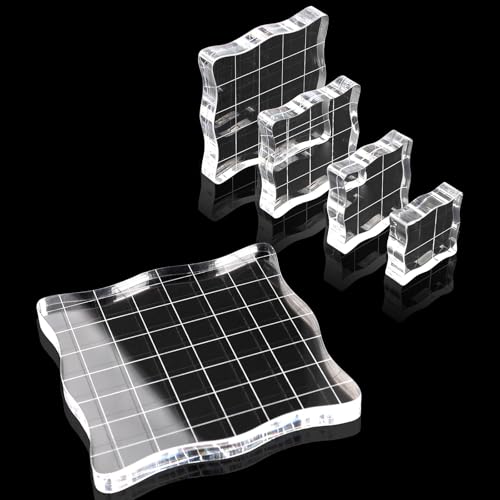 5PCS Clear Acrylic Block for Stamping (5 Count)