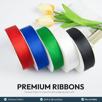 1" x 50 Yards Royal Blue Satin Ribbon Crafts Gift Wrapping (150 Foot)
