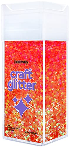 Craft Glitter Shaker Fluorescent Peach 110g Super Chunky (3.8 Ounce)