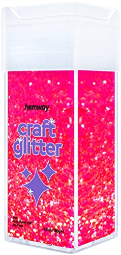 Craft Glitter Shaker Fluorescent Pink 130g Ultrafine (4.6 Ounce)