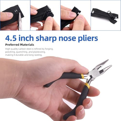 85pcs #3 #5 #8 Zipper Repair Kit Includes 39pcs Metal Zipper Sliders