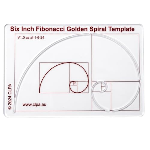 Fibonacci 6" Spiral Drawing Template