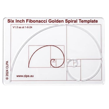 Fibonacci 6" Spiral Drawing Template