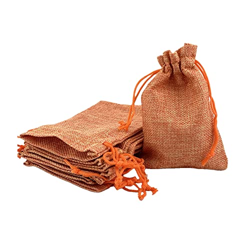 Pack of 25 Burlap Gift Bags with Drawstring Linen Jewelry Pouches Wedding Hessian Jute Bags for Birthday Jewelry and Treat Pouches Party Wedding Favors Gift Art and DIY Craft