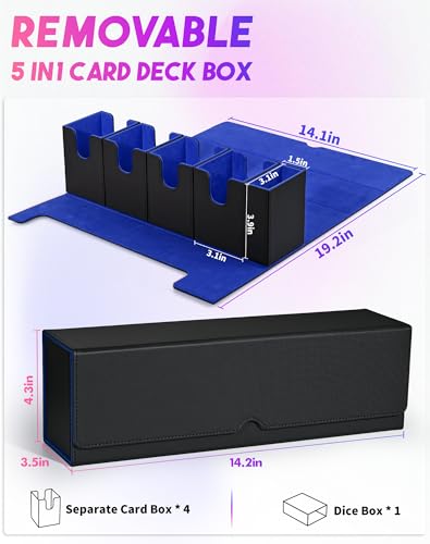 Card Deck Box with Dice Tray for MTG