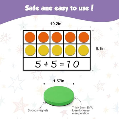 Magnetic Ten Frame Set (5 Count)