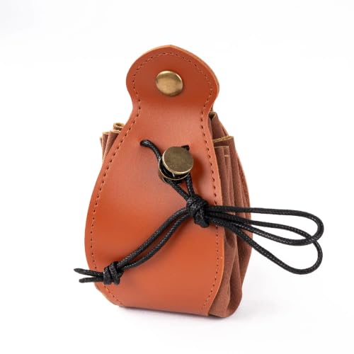 Brown Drawstring Dice Bag and Rolling Tray