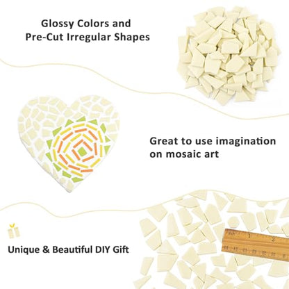 Glass Mosaic Tiles for Crafts Bulk (7.05 Ounce)