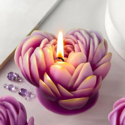 Heart Rose Cylinder Candle & Resin Mold
