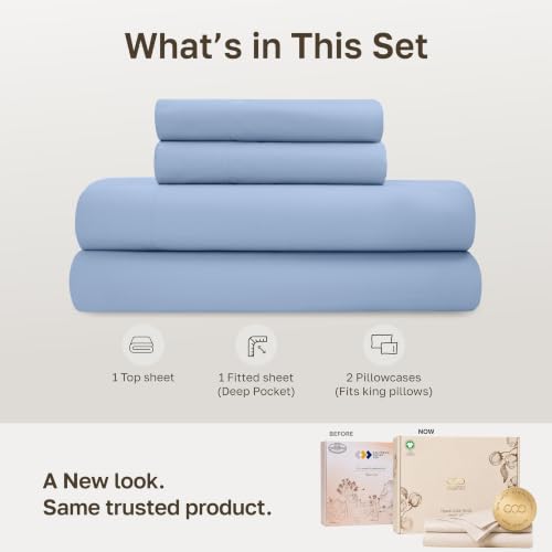 100% Organic Cotton King Sheet Set
