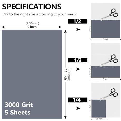 Sandpaper 3000 Grit (5 Count)