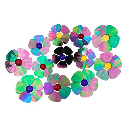 Iridescent Flower Mosaic Tiles (12 Count)